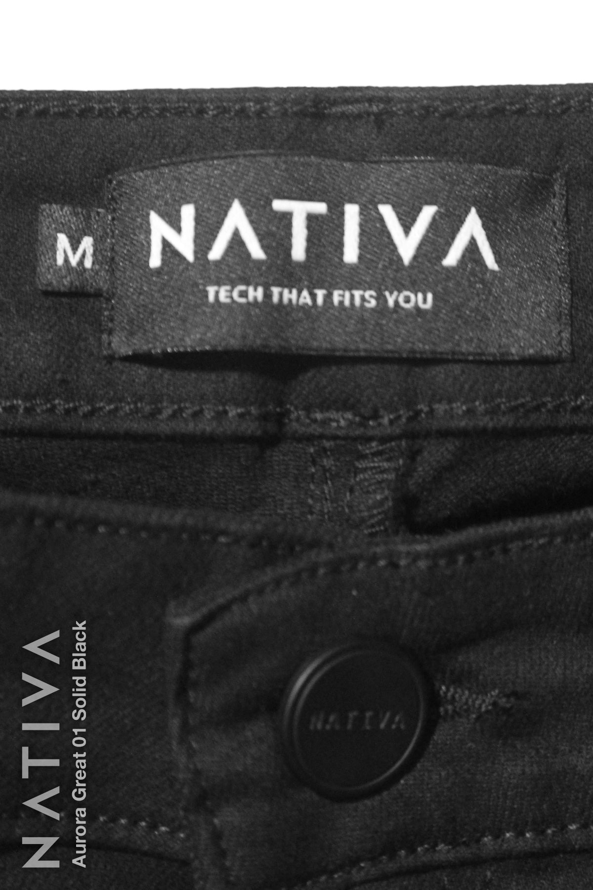 NATIVA, STRETCH JEANS. AURORA GREAT 01 BLACK, High Shaping Capacity, All-Season Wear, Mid-Waisted Super Skinny Jeans
