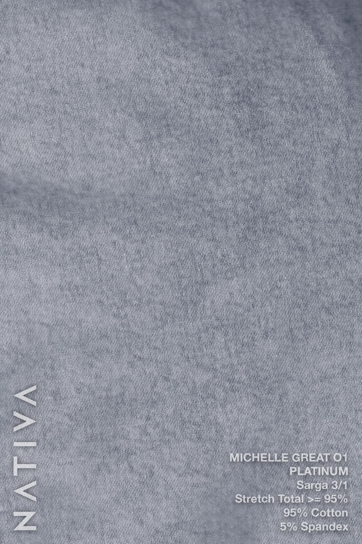 NATIVA, STRETCH JEANS. MICHELLE GREAT 02 PLATINUM, High Shaping Capacity, All-Season Wear, Hi-Rise Super Skinny Jeans