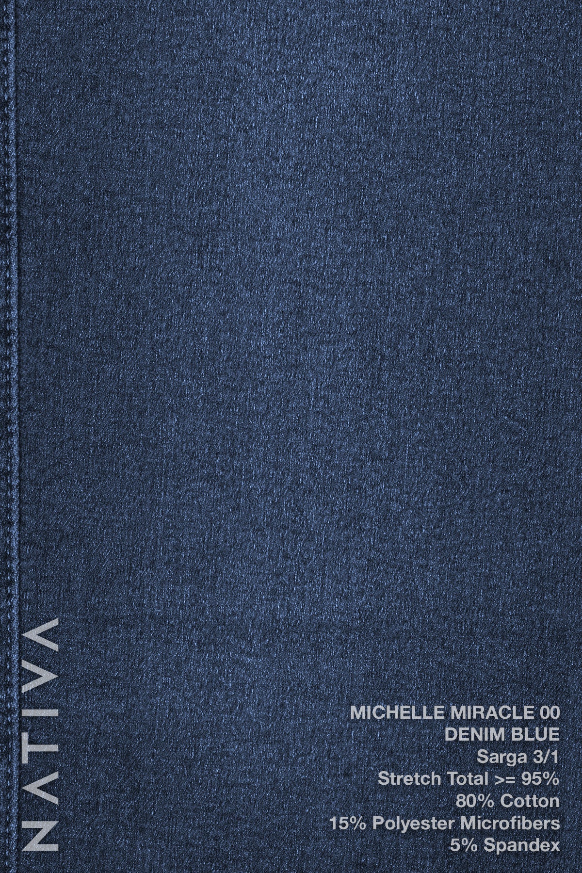 NATIVA, STRETCH JEANS. MICHELLE MIRACLE 00 DENIM BLUE, High Shaping Capacity, Extreme Motion, Hi-Rise Super Skinny Jeans