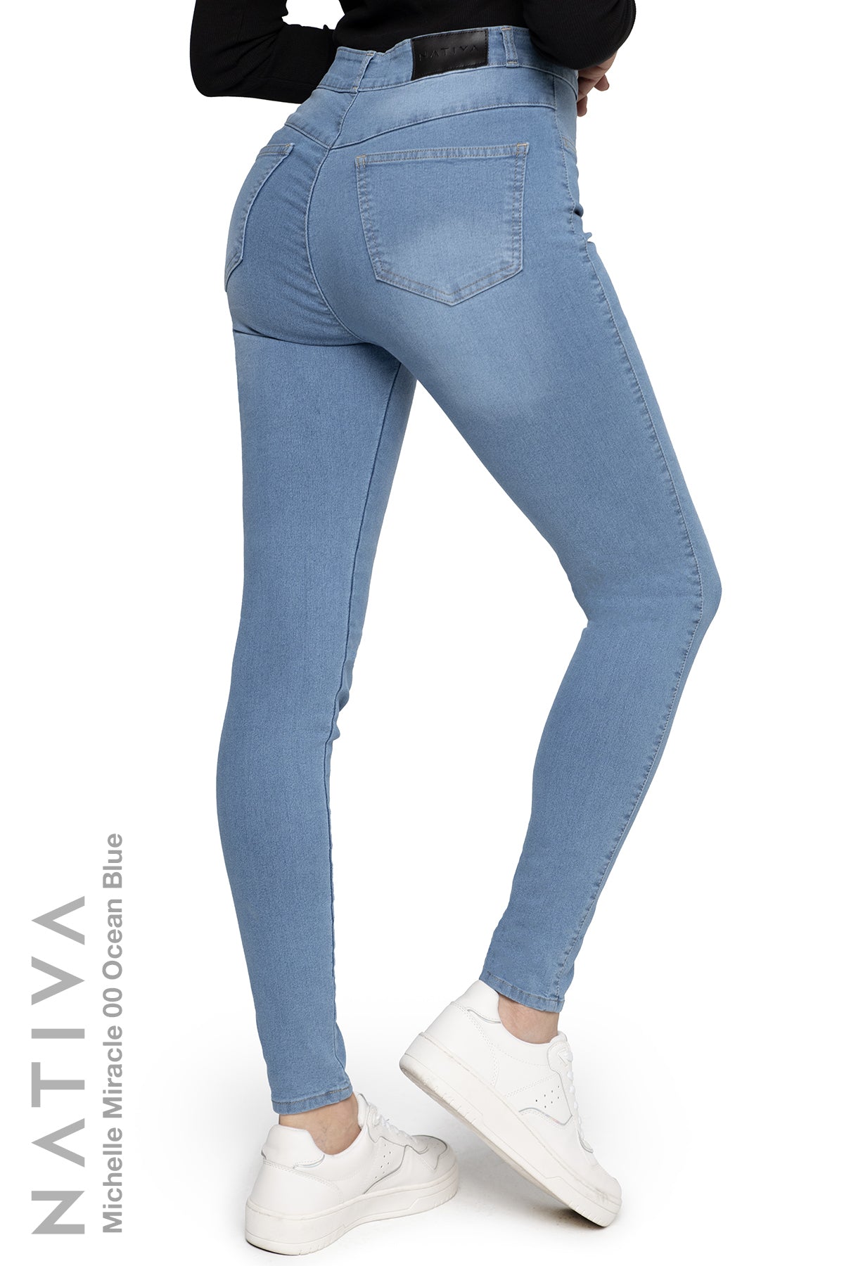 MICHELLE Ca JEANS. High Shaping NATIVA, BLUE, STRETCH 00 MIRACLE OCEAN