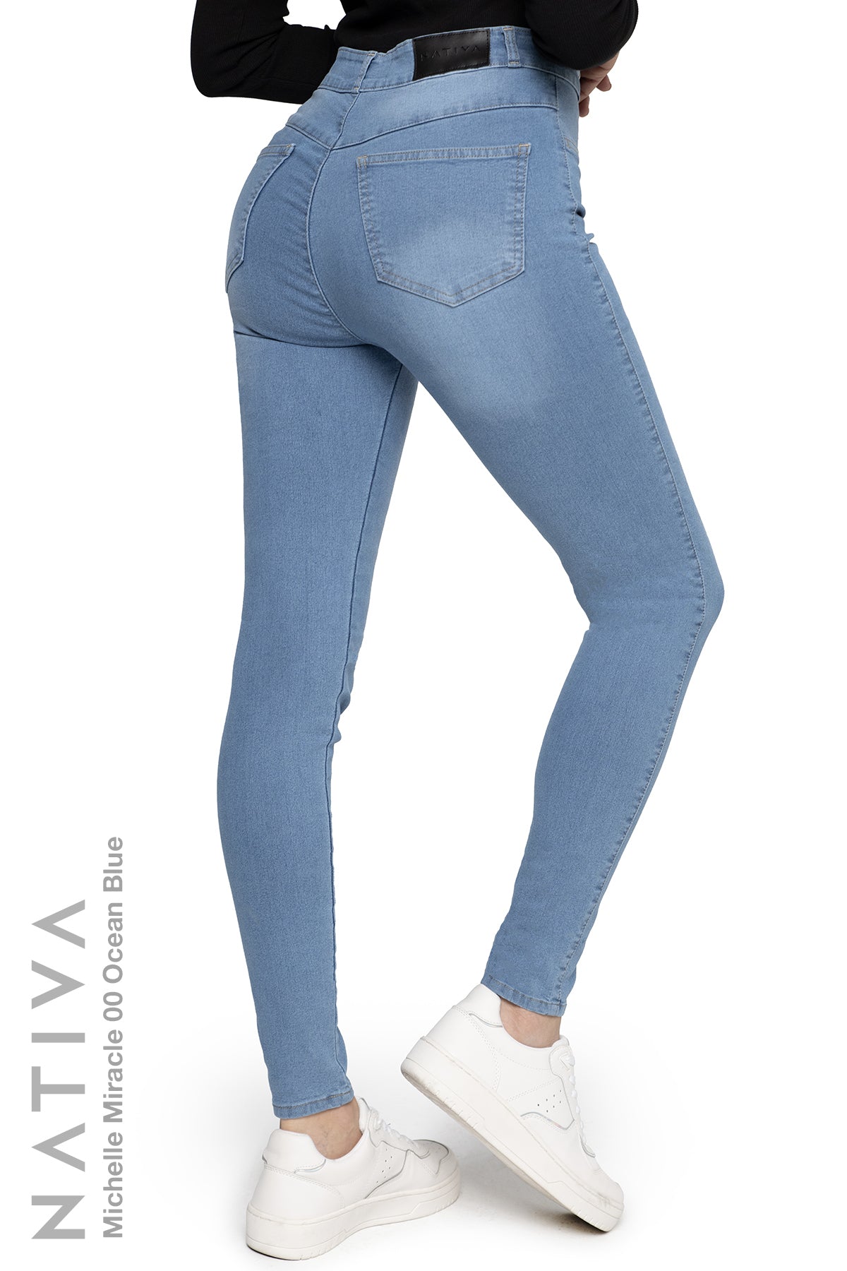 NATIVA, STRETCH JEANS. MICHELLE MIRACLE 00 OCEAN BLUE, High Shaping Ca